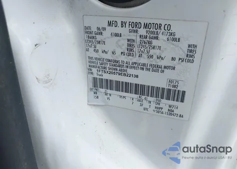 2009 Ford F-250 Lariat/Xl/Xlt from USA, damaged, VIN 1FTSX20579EB22138